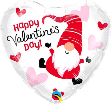 Folieballon Valentine’s Day Gnome 45 cm