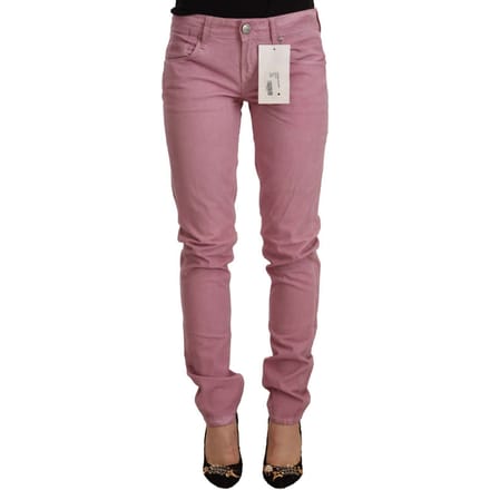 Roze Jeans Casual Stijl