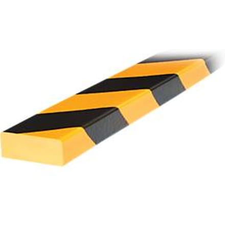 Oppervlaktebescherming type D, 1 m/stuk, geel/zwart
