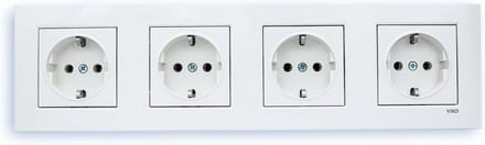 Stopcontact Panasonic Viko Wandcontactdoos Inbouw WIT-Randaarde-Compleet-Karre Serie