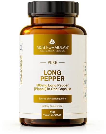 Long Pepper  500mg/Capsule - Lange peper - Piperlongumine - Pippali - Vegan - NO ADDITIVES