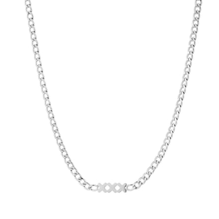 Bijoutheek Collier Platte Schakel XXX Amsterdam Zilver