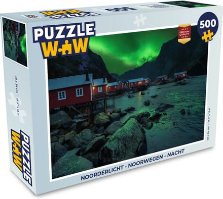 Puzzel Noorderlicht - Noorwegen - Nacht - Legpuzzel - Puzzel 500 stukjes