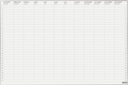 DESQ® Jaarplanner - Magnetisch - Aluminium Ultra Thin Frame - 60 x 90 cm
