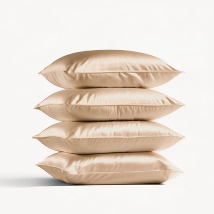4x Zijden Kussensloop Peach Blush - 19MM - Silk Heaven - 50x60cm / Hotelsluiting