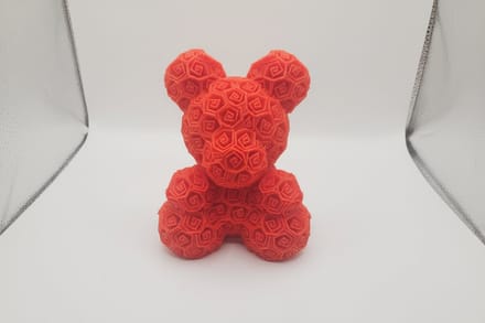 Rose Teddy Bear – 3D Printed Romantic Decor Gift