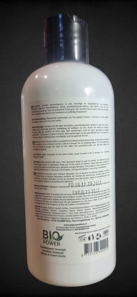 Biopower Paardenbalsem Douchegel 400ml