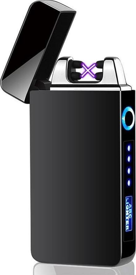 DrPhone EPS2- Plasma – Aansteker/ Lighter – Oplaadbare Aansteker - USB - Elektrisch – Glans Zwart