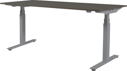 Zit Sta Bureau - Plus Elek 180x80 logan eik - alu frame