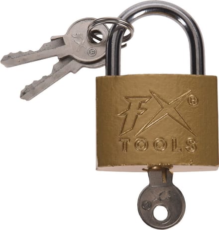 FX Tools Hangslot-bagageslot - metaal - brons - 5 x 1,5 x 7,5 cm