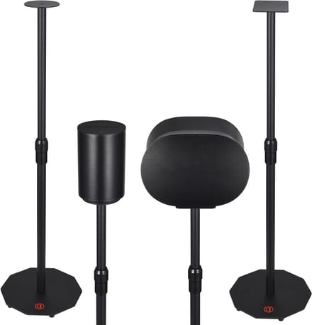 Verstelbare Speaker Stand voor Smart Speakers - Hoogte 66-102 cm, Carbon Staal, Kabelbeheer, Max. Belastbaarheid 15 kg