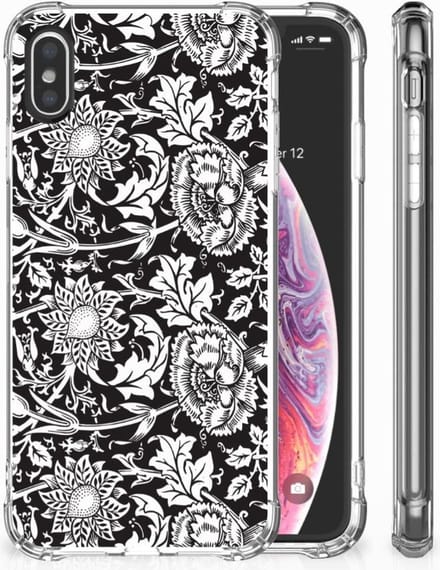 Apple iPhone X | Xs Case Black Flowers