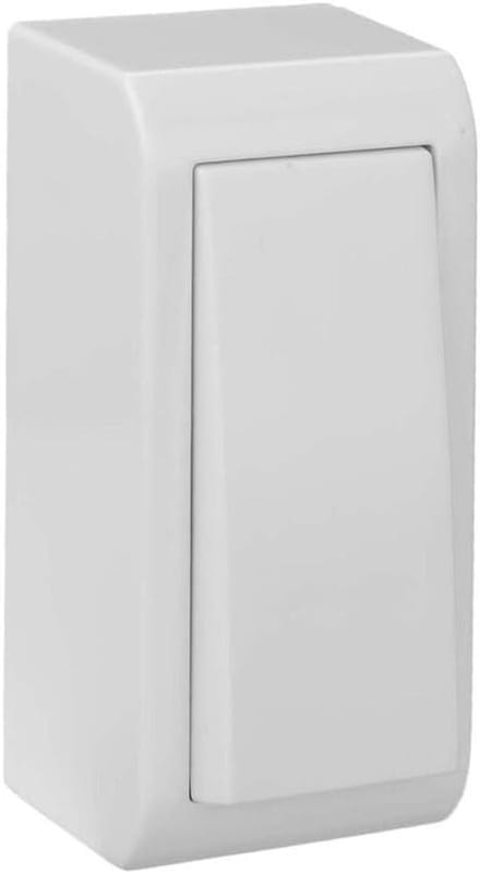 Smalle wandknop met wit oppervlak voor moderne installaties