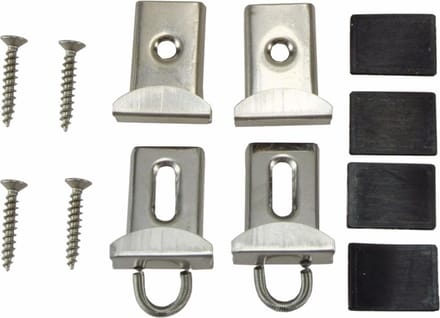 Riko Spiegelklemmen 4 stuks chroom