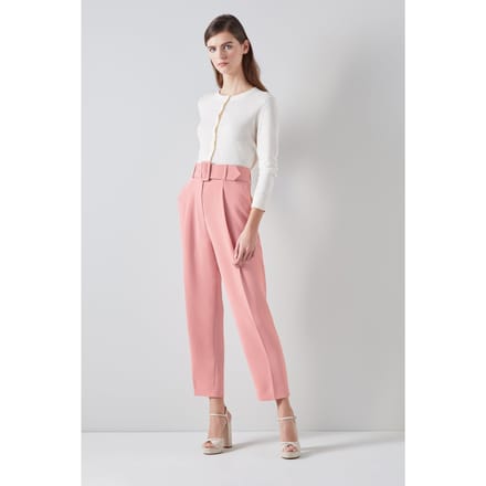 LK Bennett Tr Tabitha Petite Trouser Rose Maat: 16 | Pantalons Outlet | Dames | Roze