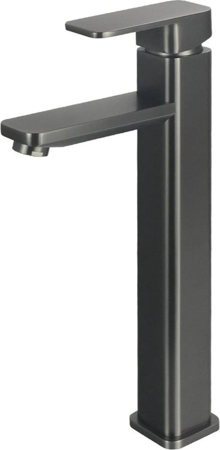Mawialux wastafelkraan hoog - Vierkant - Gunmetal grey - Minx