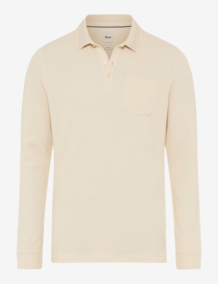 Brax Heren Poloshirt  Style PHARELL oat, crèmewit, maat M