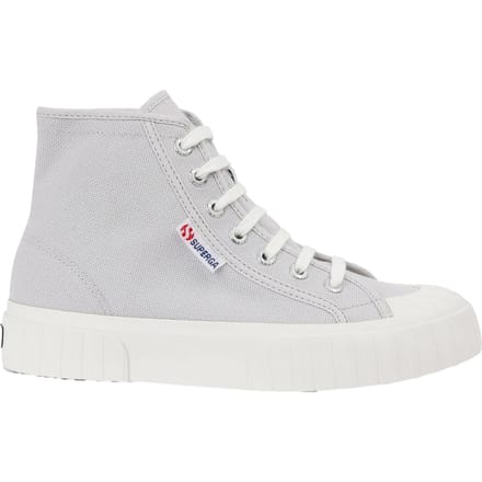 Superga Dames/Dames 2696 Stripe Hoge Tops (Grijs Zilver/Avorio)