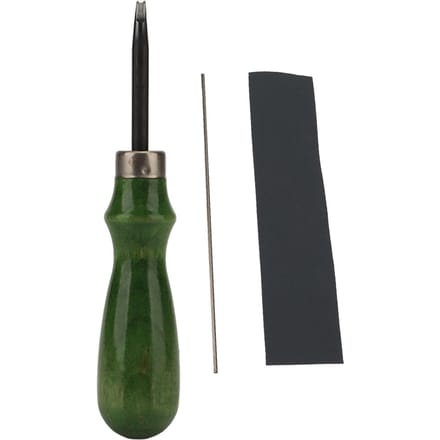 Biseauteuse de Bord en Cuir avec Manche en Bois Outil de Chanfreinage Biseautage Coupe pour Artisanat du Cuir DIY black