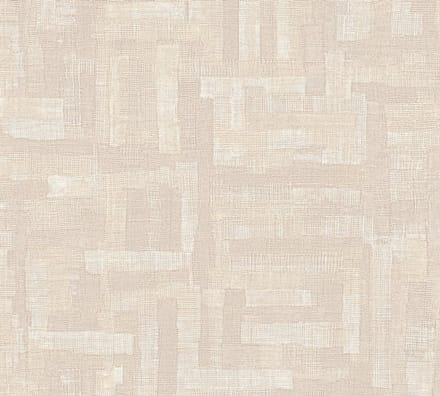 GRAFISCH PENSEELSTREKEN BEHANG | Stofeffect - Beige Crème - A.S. Création Metropolitan Stories Hot Spots