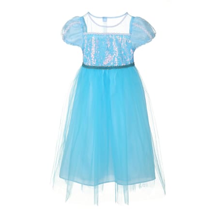 Prinsessenjurk blauw 122-128