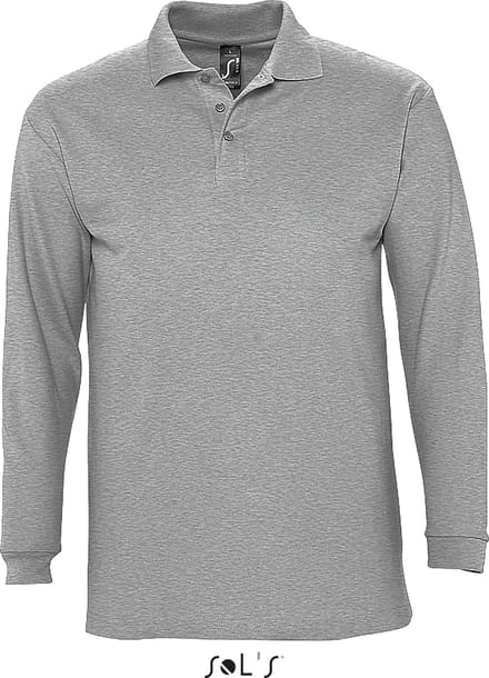 SOL'S Long Sleeve Polo Winter II L549 - Grey Melange - S