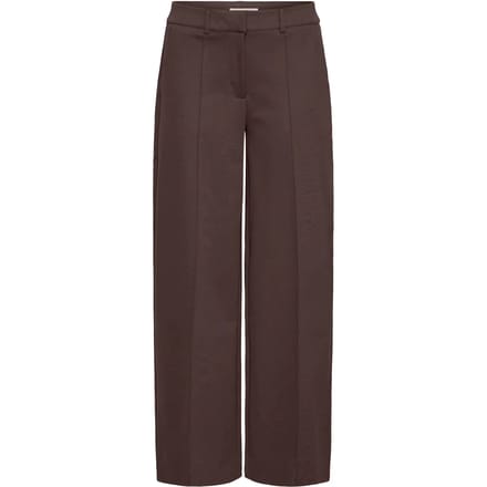 Wide leg stoffen broek met vaste persplooien, model 'KATE'