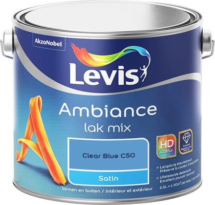 Levis - Ambiance Lak Satin Mix - Clear Blue C50 - Mengverf - 2,5 L