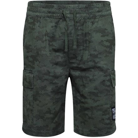 Crosshatch Mannen Janscore All-Over Print Cargo Shorts (Diep Olijfgroen)