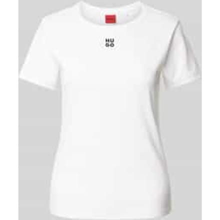 T-shirt met labelstitching, model 'Deloris'