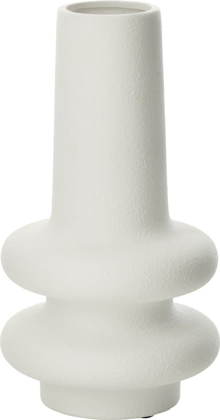J-Line vaas Lyra - keramiek - wit - small - 32 cm hoog