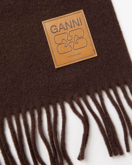 Double Face Wool Knit Scarf