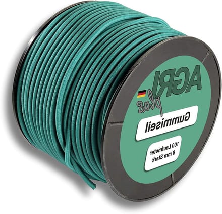 Rubbertouw Expander - Spankabel Koord - Zeilen Bevestigen - Hoge Scheurvastheid - 6 mm 100m - Groen