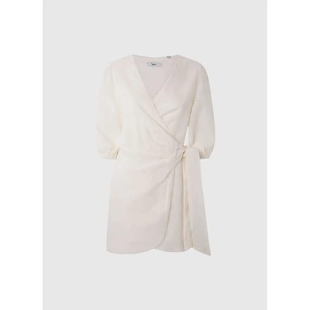 Pepe Jeans Dasha Korte Mouwen Korte Jurk Beige XS Vrouw