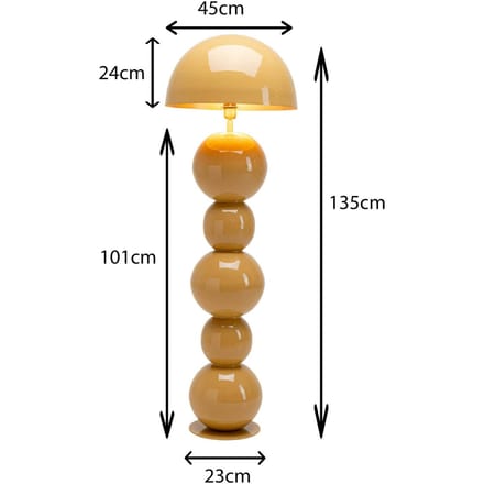 KARE vloerlamp Candy, bruin, staal, hoogte 125 cm, E27