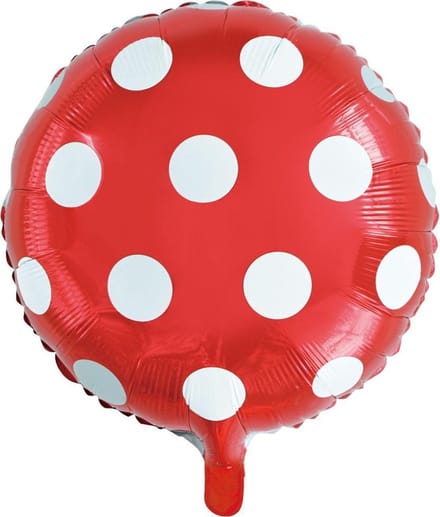Folieballon Stippen Rood