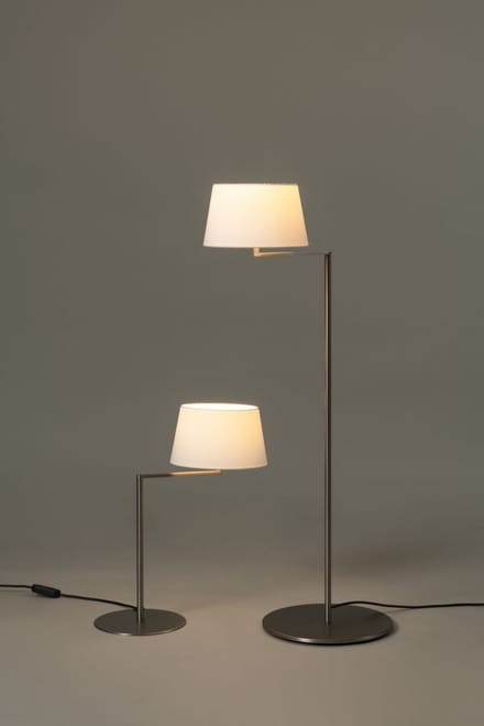 Santa & Cole - Americana Vloerlamp  - wit linnen