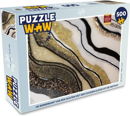 Puzzel Edelsteen - Abstract - Marmer print - Natuur - Legpuzzel - Puzzel 500 stukjes