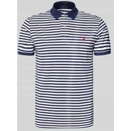 slim fit poloshirt van puur katoen model 'YD MESH STRIPE POLO'