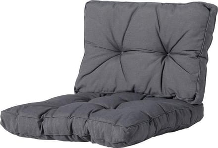 Madison - Loungekussen - Tuinkussen - Zitkussen - Rugkussen - 2-delig - 73 x 73cm - Florance Grijs