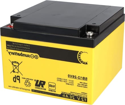 Vervangende Batterij - Reserve Accu - Alarm Systeem - Perfecte Compatibiliteit - 12V 26Ah - Zwart