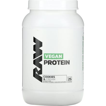 Raw Nutrition, Protéine Végane, Cookies & Crème, 1,7 lb (775 g)