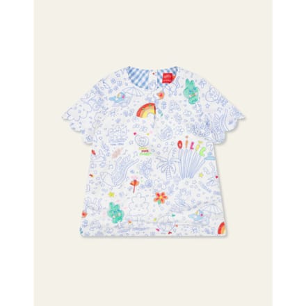 Oilily Daluna - Jurk - Meisjes - Wit - 110/5yr