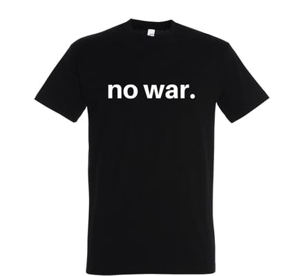 NO WAR. T-shirt korte mouw zwart - Maat M