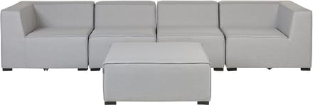 AREZZO - Tuinbank voor 4 - Lichtgrijs - Polyester