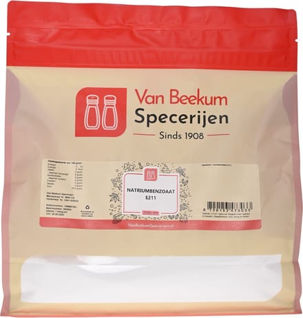 Van Beekum Specerijen - Natriumbenzoaat E211 - 1 KG (hersluitbare stazak)