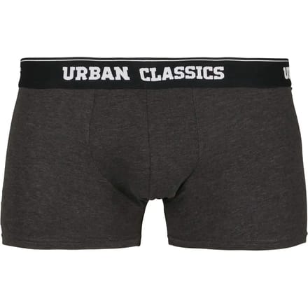 Urban Classics - Double Pack Boxershorts set - S - Zwart/Grijs