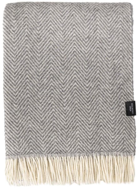 WOOOL Plaid - Manhattan (Grijs) - 140x200cm - 100% Wol