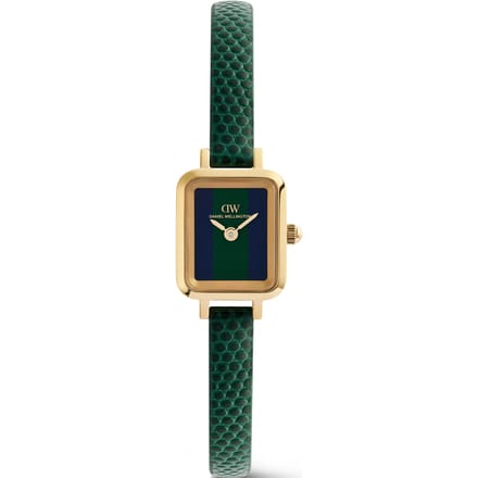 Daniel Wellington DW Watch Quadro Mini Green Lizard Warwick Gold 15mm