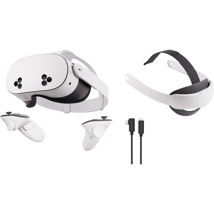 Meta Quest 3S 256GB + BlueBuilt PC Link Cable + Elite Strap